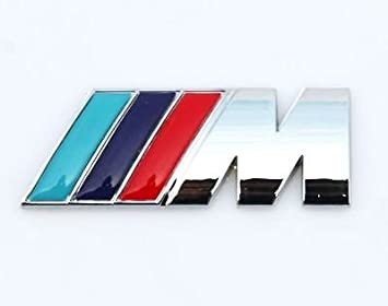 1pc Badge Sticker BMW Decal METAL M Sport Emblem Boot Badge Chrome