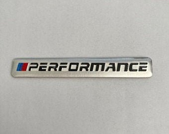 2Pcs BMW M Sport Performance Silver Car Door Exterior/Interior Badge Emblem