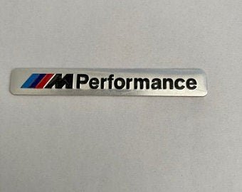 1Pc BMW M Sport Performance Silver Car Door Exterior/Interior Badge Emble1