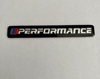 2Pcs BMW M Sport Performance Black Car Door Exterior/Interior Badge Emble1