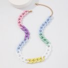 Alloy Acrylic Creative Thick Chain Necklace Women