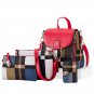 Four Piece One Shoulder Women's Bag With Checkered Contrast