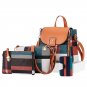 Four Piece One Shoulder Women's Bag With Checkered Contrast