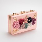 Pearl Hand Chain Pink Flower Thick Chain Bag