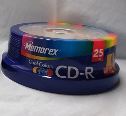 Memorex CD-R Cool Colors media 25 pack disks NEW Unopened