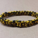 Knotted Hemp Bracelet 7 inch Black Yellow