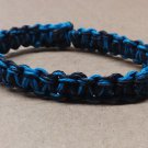Knotted Hemp Bracelet 7 inch Blue Black