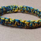 Knotted Hemp Bracelet 7 inch Blue Yellow