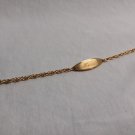 Gold Tone Identification Bracelet Engraved Kerrie 6-1/2 inch