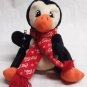 Coca Cola beanie plush penguin with scarf and bottle 1998