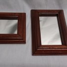 Small Wood Framed Accent Mirrors Set of 2