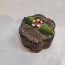 Metal mesh filigree trinket box