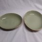 Set of 2 Taylor Smith Classic Heritage Celadon Green oval serving dishes