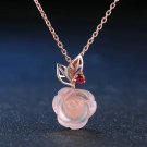 Rose Hibiscus Pendant Necklace