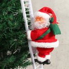 Climbing Ladder Electric Santa Claus Climbing Red Ladder Doll Toy