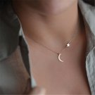 Star & Moon Pendant Necklace For Women