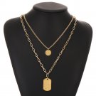 Simple Punk Style Adjustable Multilayer Pendant Clavicle Chain Set