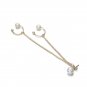 Pearl Chain Ear Clip Trendy Imitation