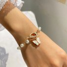 Pearl Butterfly Alloy Bangle Bracelets