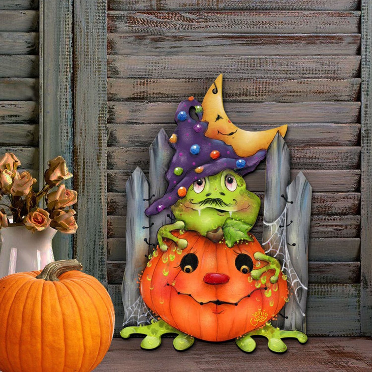 Halloween Wooden Pumpkin Decoration Listing Indoor