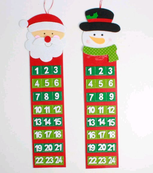 Christmas calendar pendant Christmas countdown calendar