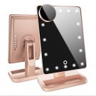 Touch Screen Makeup Mirror With 20 LED Light Bluetooth Music Speaker