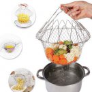 Deep Fry Basket Stainless Steel Multi-function Foldable Chef Cooking Basket Flexible