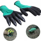 4 Hand Claw ABS Plastic Garden Rubber Gloves Gardening Digging Work