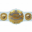 IWGP Intercontinental Championship Belt Metal Brass Plated adult size White New