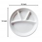 Natural, Biodegradable, Ecofriendly, Disposable 12 inch 4-Compartment (Pack of 50 Plates)