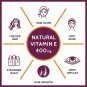 Vitamin E 400mg Capsules for Face and Hair | 100% Natural Vitamin E, Paraben Free- 120 Capsules