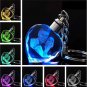 Personalized Multicolor LED Keychain Customized Gift Keyring