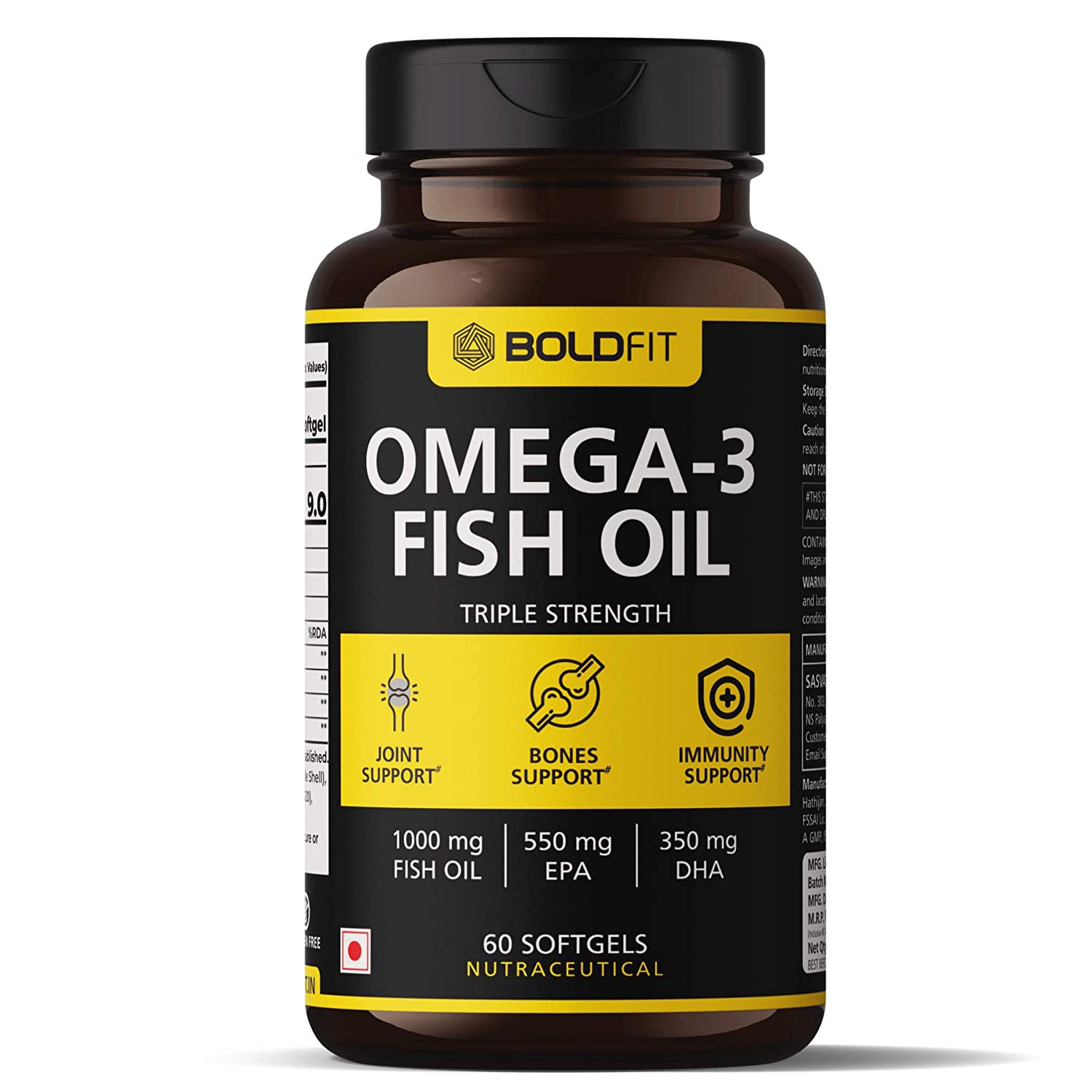 Fish Oil Omega 3 OIL FOR MIGRAIN AND JOINT OIL (550 Mg EPA & 350 Mg DHA)