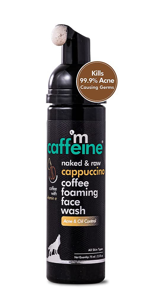 mCaffeine Cappuccino Coffee Foaming Face Wash | Kills 99% Germs | Vitamin E, | All Skin