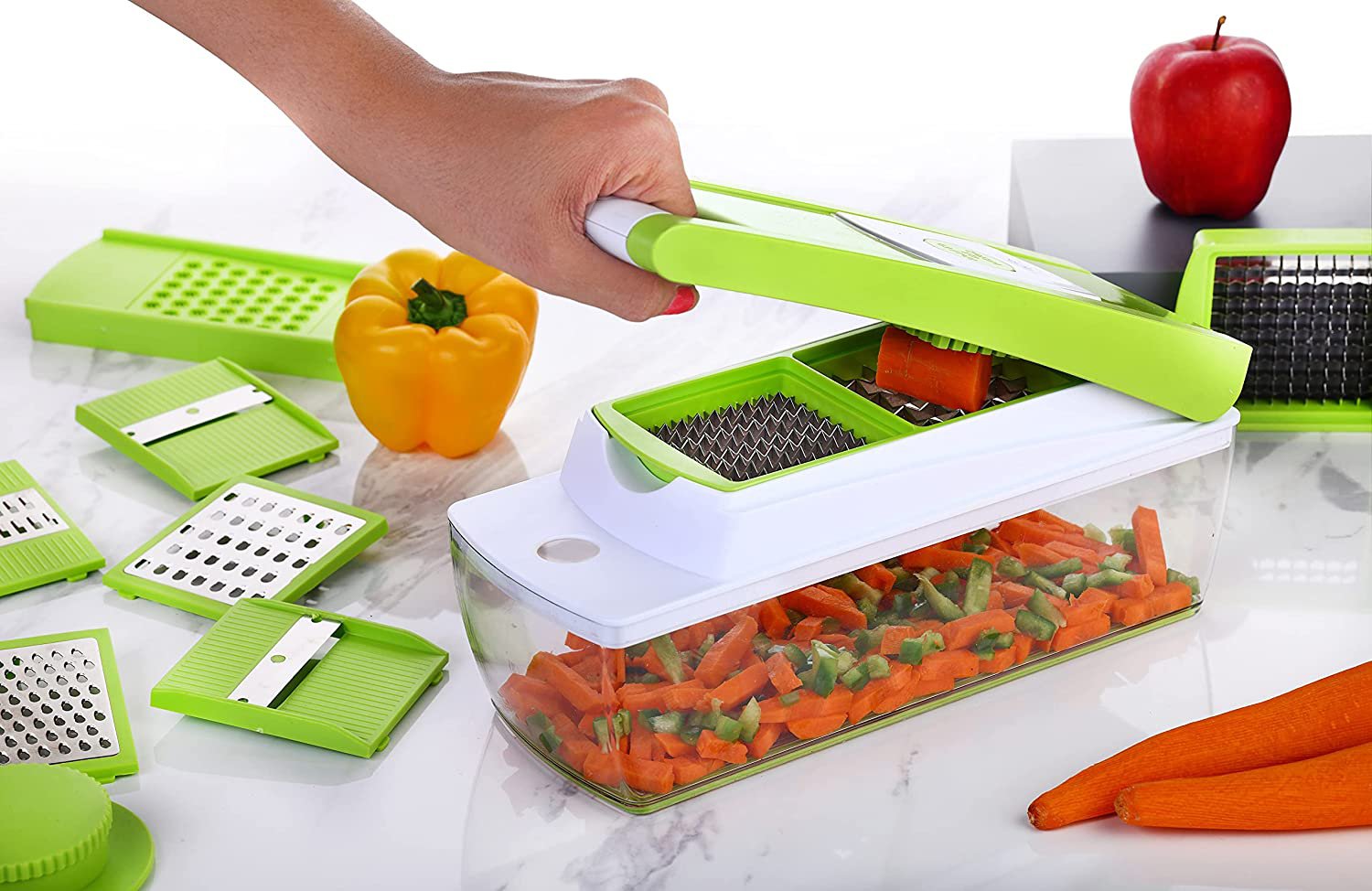 Signoraware 14 in 1 Multi-Purpose Vegetable and Fruit Chopper - Multicolour