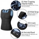 Mens Body Shaper Polymer Sweat Vest Waist Trainer Slimming Shirt Workout