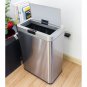 13Gallon/50L Inductive Touchless Full-automatic Fingerprint-resistant Garbage Trash Can Silver