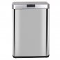 13Gallon/50L Inductive Touchless Full-automatic Fingerprint-resistant Garbage Trash Can Silver