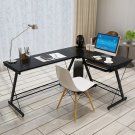 Home Office Corner Desk Computer Table Steel Wood Study Desk Placed Keyboard