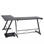 Home Office Corner Desk Computer Table Steel Wood Study Desk Placed Keyboard