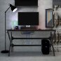 Gaming Desk 47.2 inches Home Office Computer Table, Black Gamer Workstation