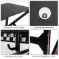Gaming Desk 47.2 inches Home Office Computer Table, Black Gamer Workstation