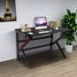 Gaming Desk 47.2 inches Home Office Computer Table, Black Gamer Workstation
