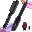 Fast Heating Hair Straightener Brush - 3-in-1 Digital Display