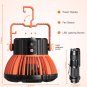 Portable Camping Fan, 3-in-1 Rechargeable USB Tent Ceilling Fan & LED