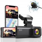 Dual Dash Cam Built-in WiFi GPS Front 4K/2.5K and Rear 1080P Dual Dash