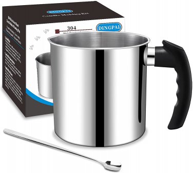 Candle Making Pouring Pot, DINGPAI 44oz Double Boiler Wax Melting Pot