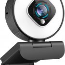 Streaming Webcam with Light - HD 1080P Autofocus