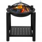 22" Four Feet Iron Brazier Wood Burning Fire Pit Decoration