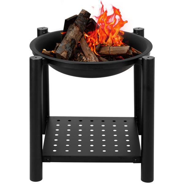 22" Four Feet Iron Brazier Wood Burning Fire Pit Decoration